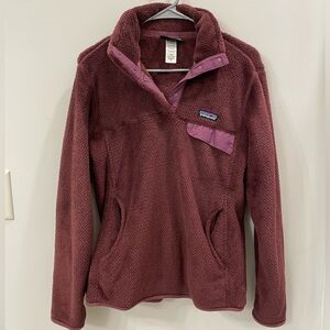 Patagonia Women’s Retool Snap T Fleece Pullover Jacket in Purple Size Medium